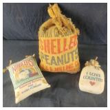 Peanut Bad and Country Sack Decor