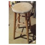 Wood stool approximately 28" tall
