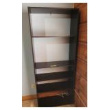 29 5W x71H x11.5D black wood shelf