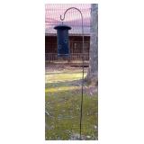 Bird feeder with metal hook