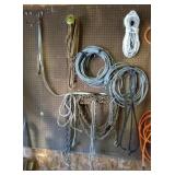 Wall of chains and rope