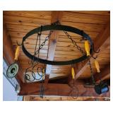 Metal hanging rack with utensils ,home decor