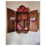 Watermelon and apple wall decor 9x20