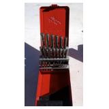 Snap-on Drill Set in metal box. Missing 2 pieces