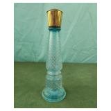 Vtg blue tint Avon perfume bottle 8"