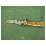 Stainless steel brass handle fixed knife