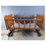 Vintage wood baby doll cradle