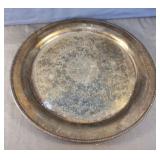 Silver plated serving tray