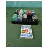 Set of poker chips, partial set of poker chips