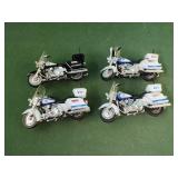 Die cast police motorcycles