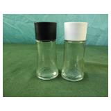Glass salt and pepper shakers