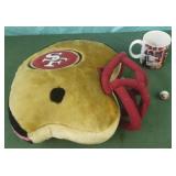 49ers throw pillow, Steve Young mug and 49ers