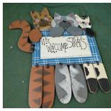 We Welcome Strays handmade wall decor 12 x 15