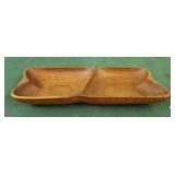 Monkey Poo wood trinket divided bowl