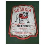 University of Georgia Bulldogs wood sign 11 x 17