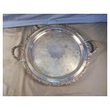 Silver plated serving tray