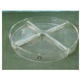 Divided glass serving tray handcrafted in Turkey