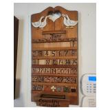 11x23 wooden country calender