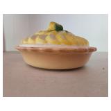 Covered lemon pie dish 10" diameter