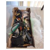 Lot including plastic, screw drivers, measuring