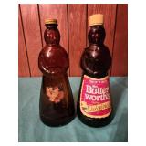 Mrs Butterworths brown glass bottles