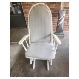White glider rocker