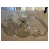Glass lot including a vase, bowl and more .......