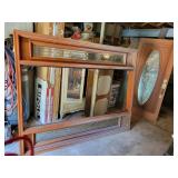Used Clear Stained Oval Glass Door & Casing w/Side