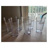 6" plastic pepsi cups lot of 6