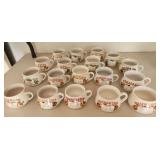18 vintage soup recipie mugs, chicken soup,