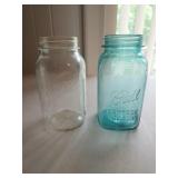 Vintage Aqua/Blue BALL"PERFECT MASON" 32oz. Quart