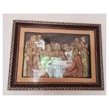 31x23 3D last supper wall art
