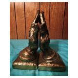 Vintage Brass Bookend Hands, 9" Praying Hands,