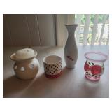 Vases and candle holder
