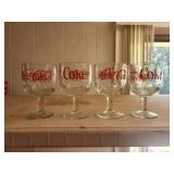 Vintage Enjoy Coca Cola Thumb Print Pedestal