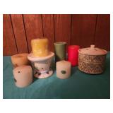 Candles and potpourri crock