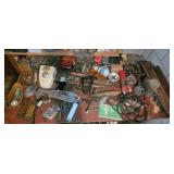 Contents of Tabletop- Gas Tank, Trailer Lights,