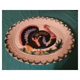 18x14 Turkey Time platter, has chip see pic