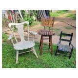 Rocking Chairs & Bar Stool (need repair)
