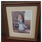 N. Johansen Struck little girl framed print 13