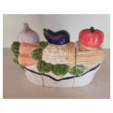 Vintage 1994 CKR 3 Piece Ceramic Vegetable
