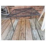 24x16x24 metal side table needs repair top metal