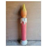 Blow mold Lighted Christmas Candle 40" tall