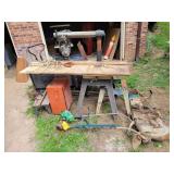 Scrap Metal Pile (table saw, mower deck,