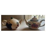 Ceramic teapot fruit designs 5" tall
