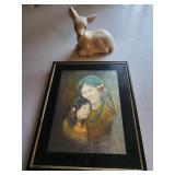 8x10 Indian home decor and ceramic deer