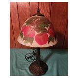 19.5" tall apple lamp shade metal lamp