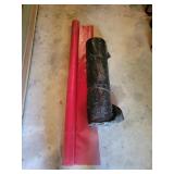 (2) Rolls of Plastic- Black Roll is 34" Red is