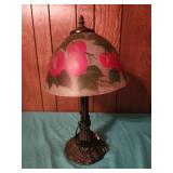 19.5" tall apple lamp shade metal lamp