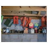 Shelf & Ceiling Contents - Coolers, Life Jackets